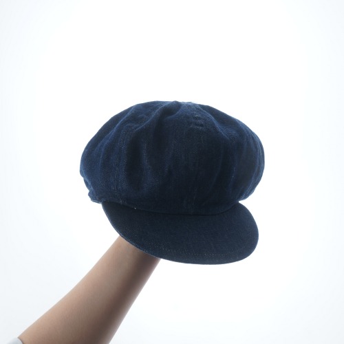 Denim newsboy cap