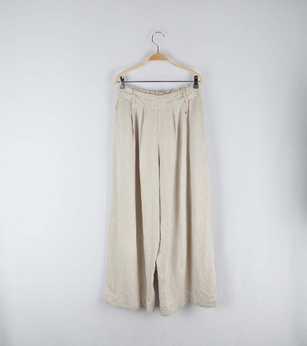 yuni pure linen wide leg pants(Free)