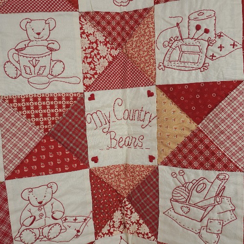 Hand made quilt fabric