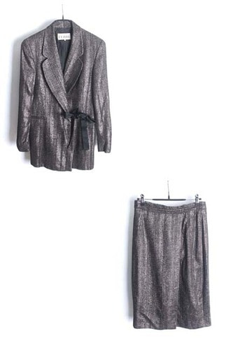 GIANFRANCO FERRE silver suit(Italy made)